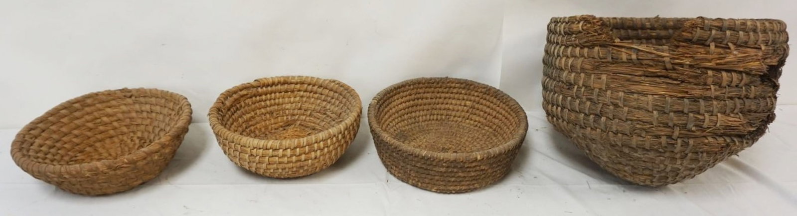 GROUP OF RYE GRASS BASKETS (1 of 4)