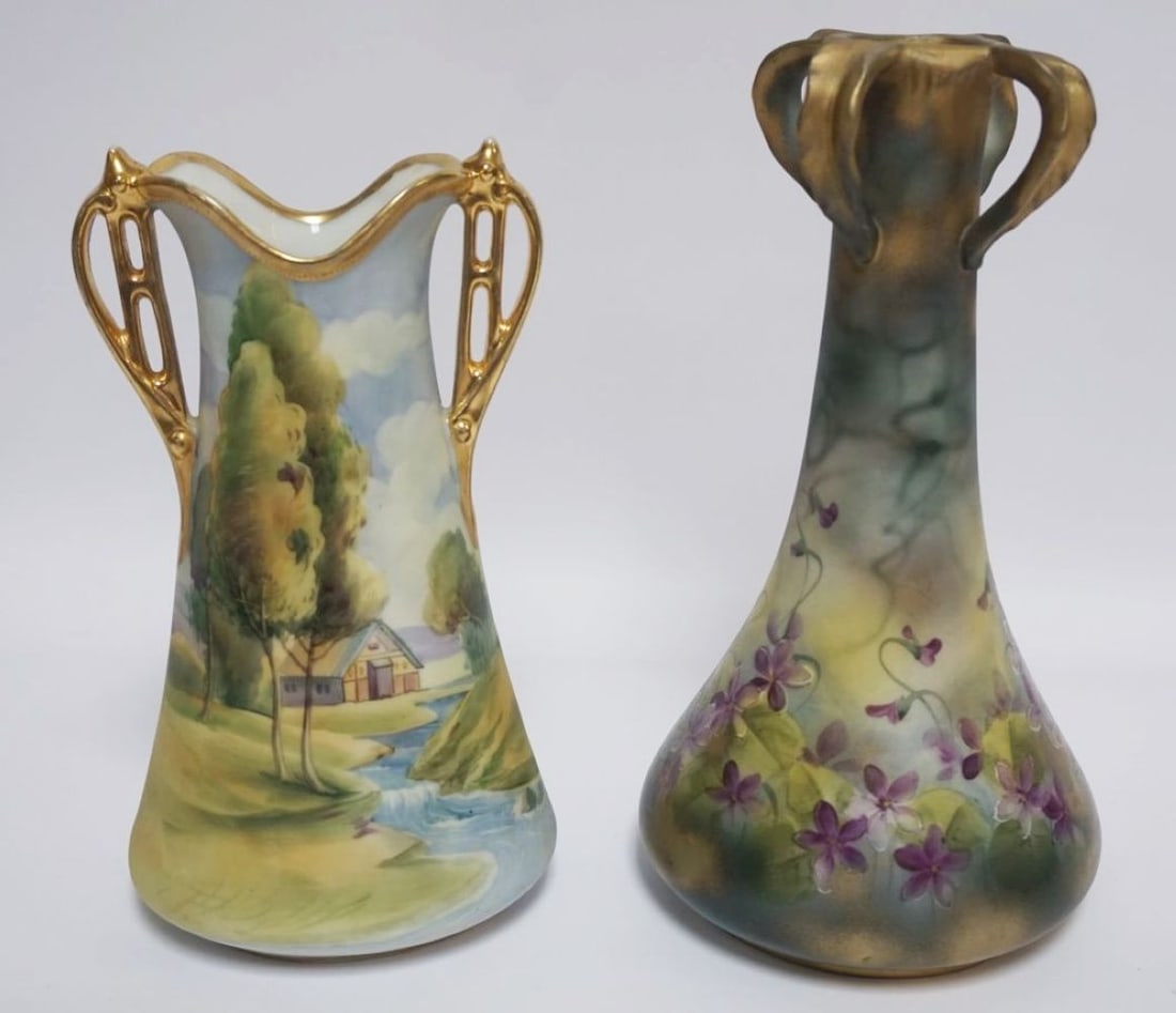 NIPPON HAND PAINTED VASES (1 of 8)