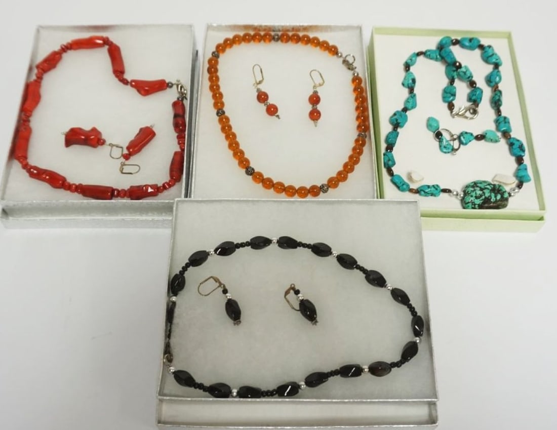 LADIES COSTUME DESIGNER NECKLACE AND EARRING SETS (1 of 3)