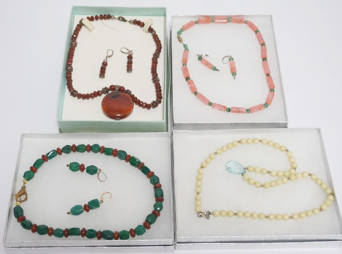 LADIES COSTUME DESIGNER NECKLACE AND EARRING SETS (1 of 3)