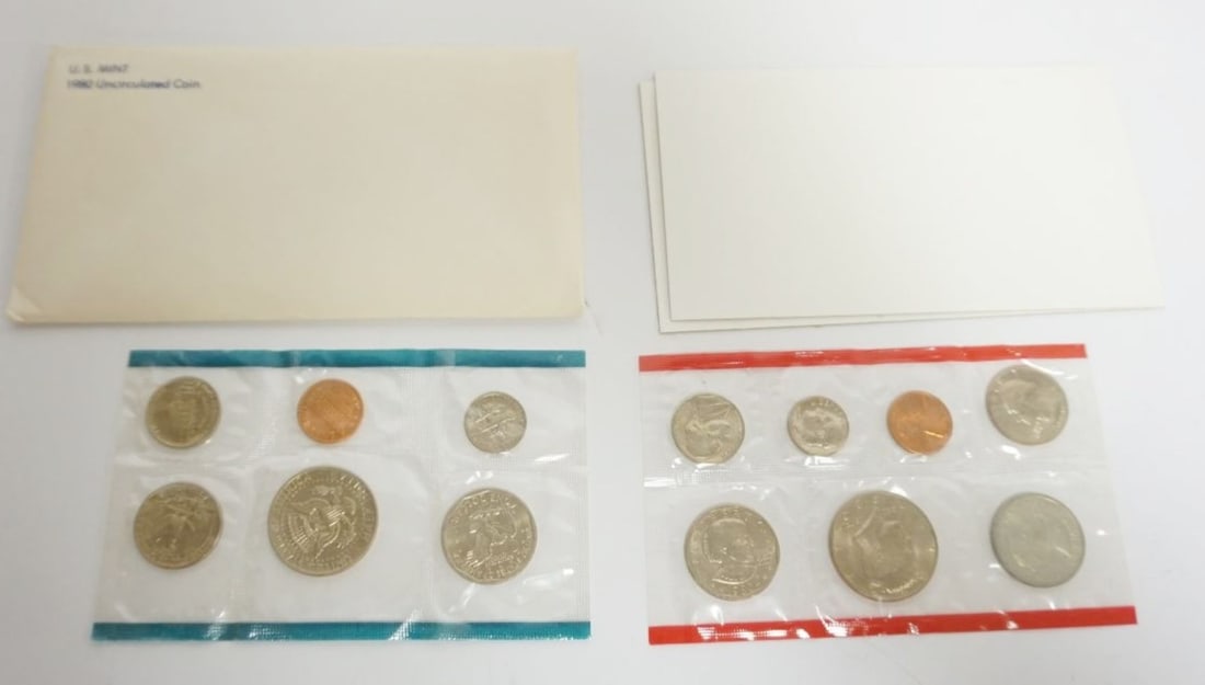 1980 UNCIRCULATED COIN SETS (1 of 4)