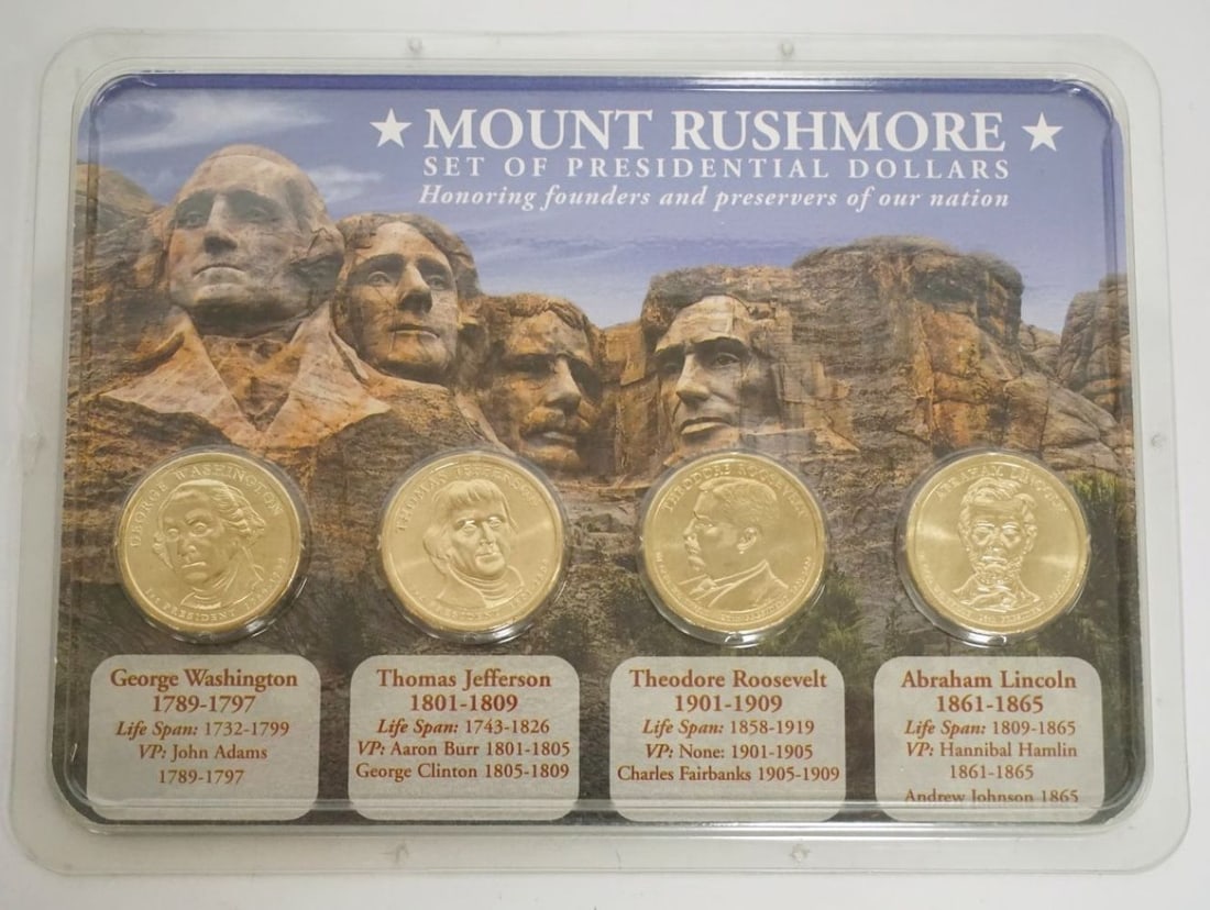 MOUNT RUSHMORE PRESIDENTIAL DOLLAR COINS (1 of 2)