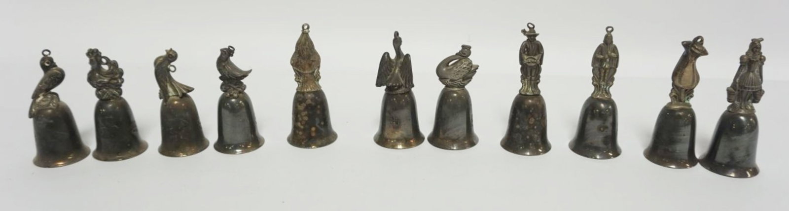 GROUP OF FIGURAL SILVERPLATE MINIATURE BELLS (1 of 4)