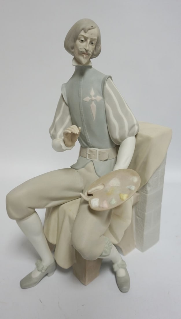 LLADRO FIGURE: LLADRO FIGURE, SALVADOR FURIO, APPROXIMATELY 9 IN X 8 IN X 14 IN HIGH