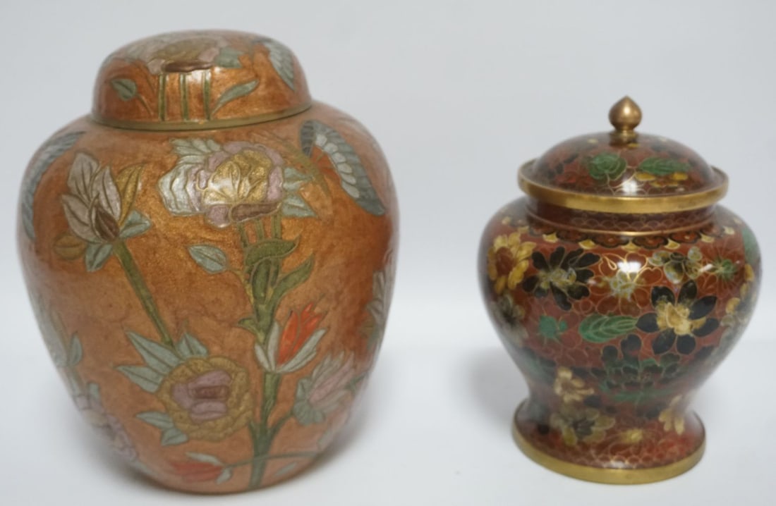 CLOISONNE COVERED JARS (1 of 5)