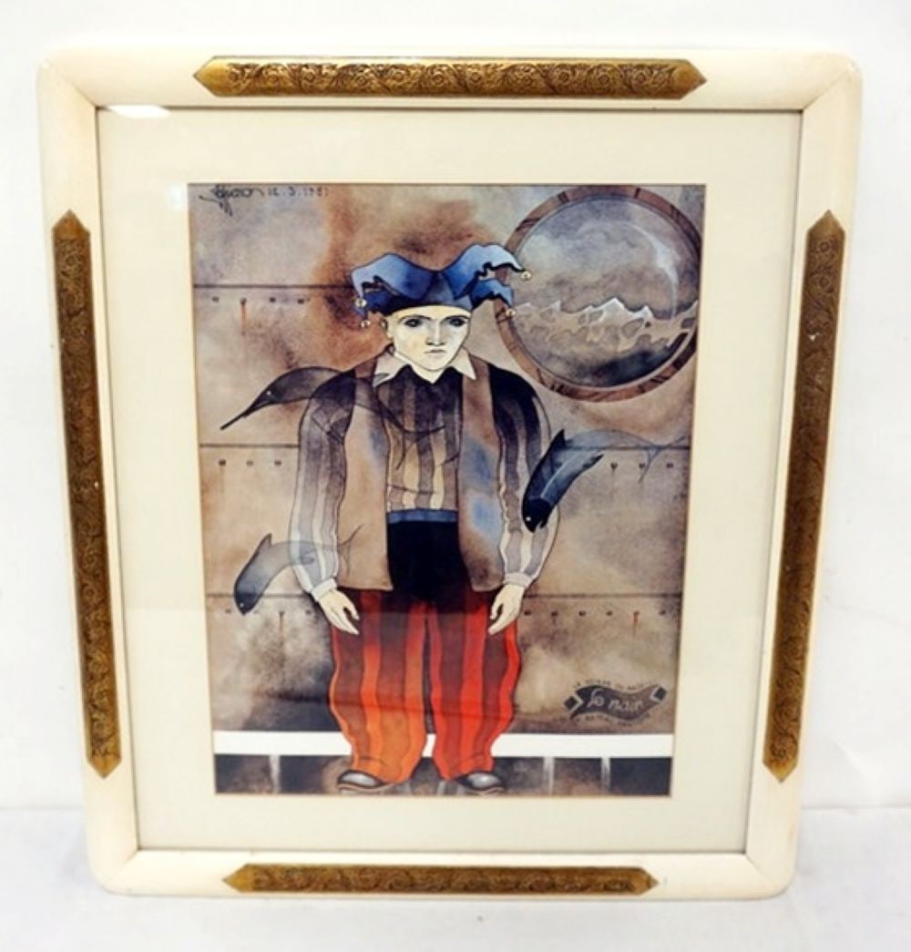 FRAMED PRINT: FRAMED PRINT *THE DWARF IN THE GHOST SHIP*, APPROXIMATELY 21 IN X 26 IN OVERALL