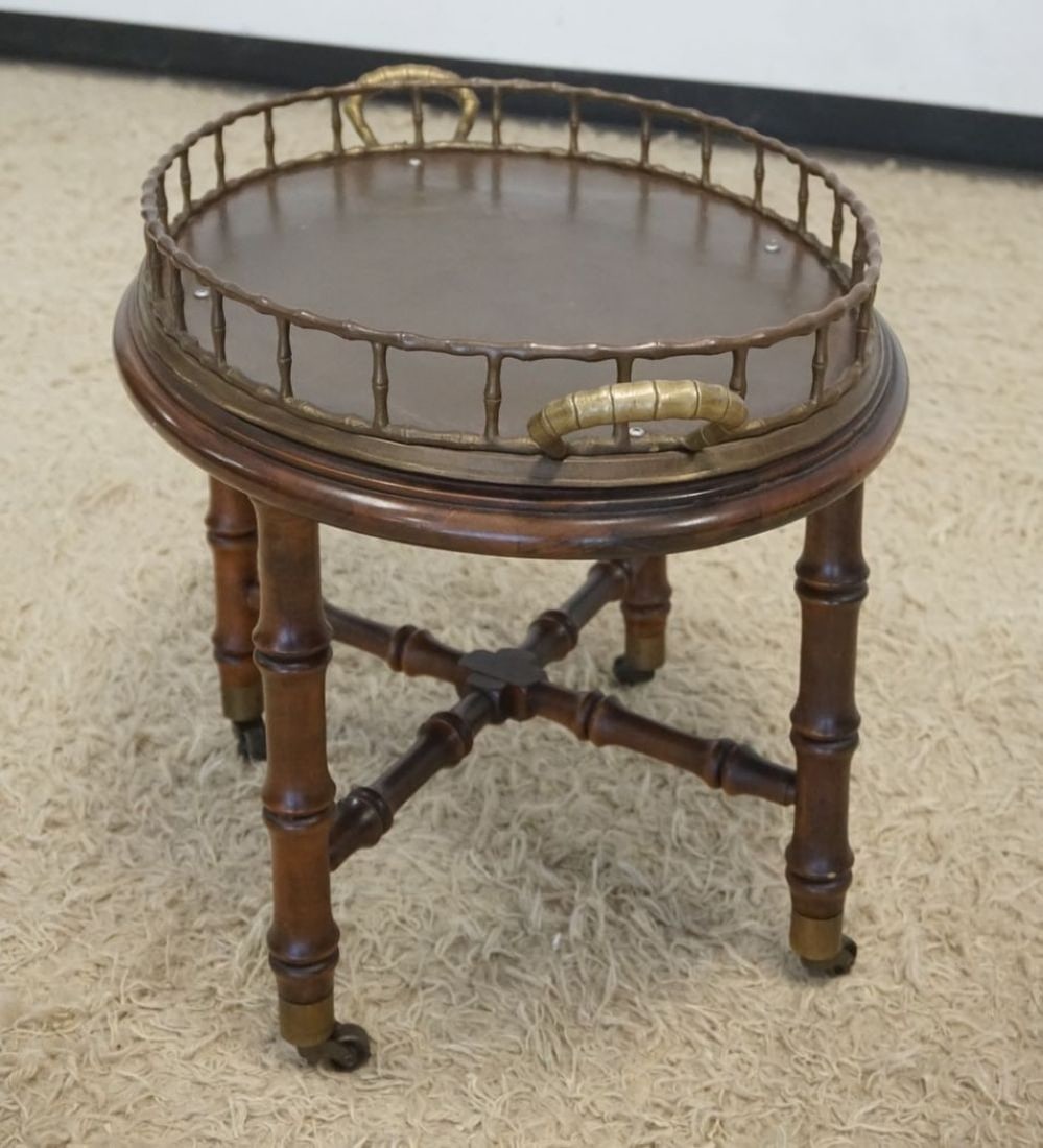 SMALL OVAL SERVING STAND - 3