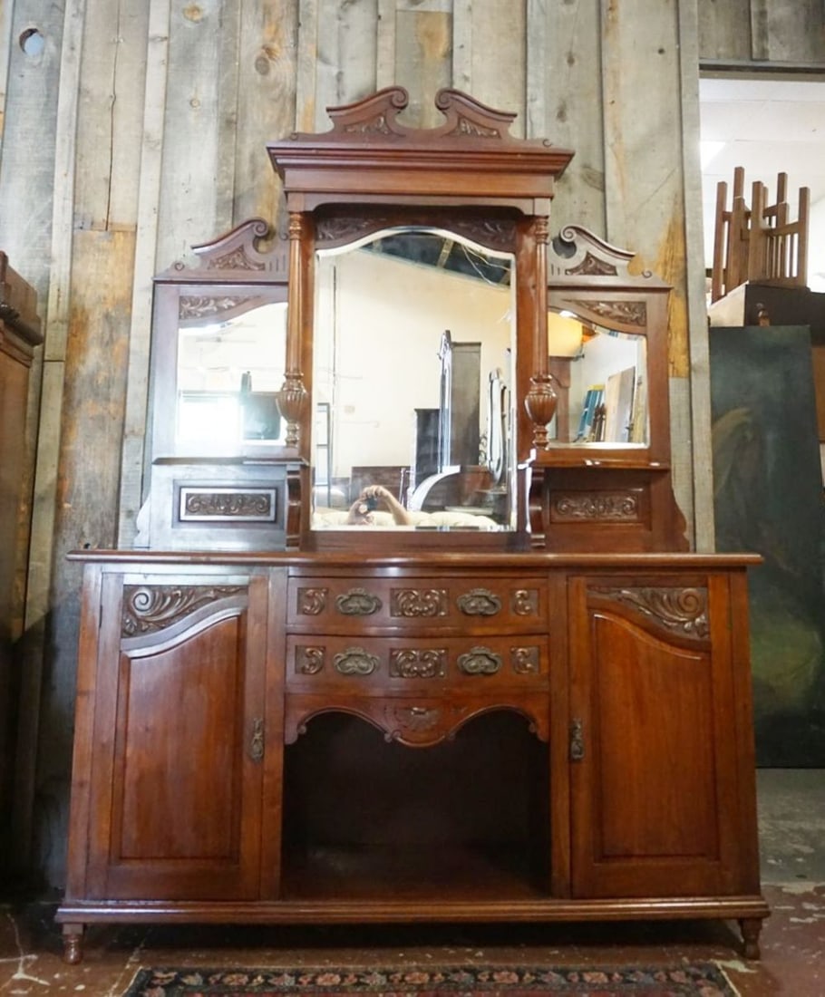 WALNUT VICTORIAN EDWARDIAN MAHOGANY BREAKFRONT (1 of 6)