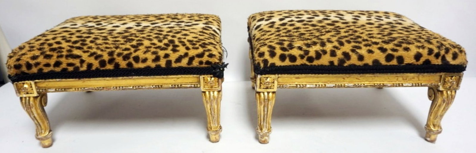 VINTAGE GILT WOOD STOOLS (1 of 4)