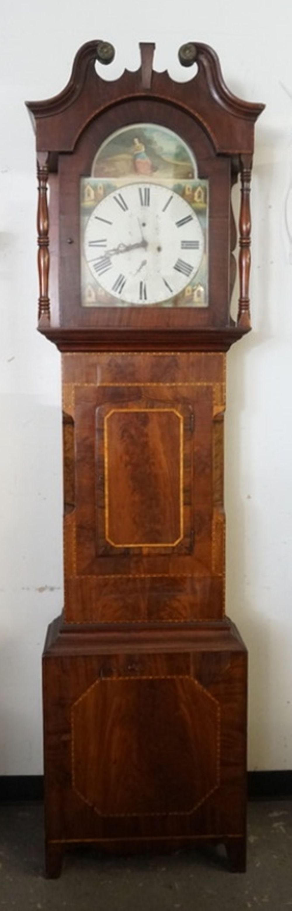 ANTIQUE MAHOGANY GRANDFATHERS CLOCK CASE (1 of 5)