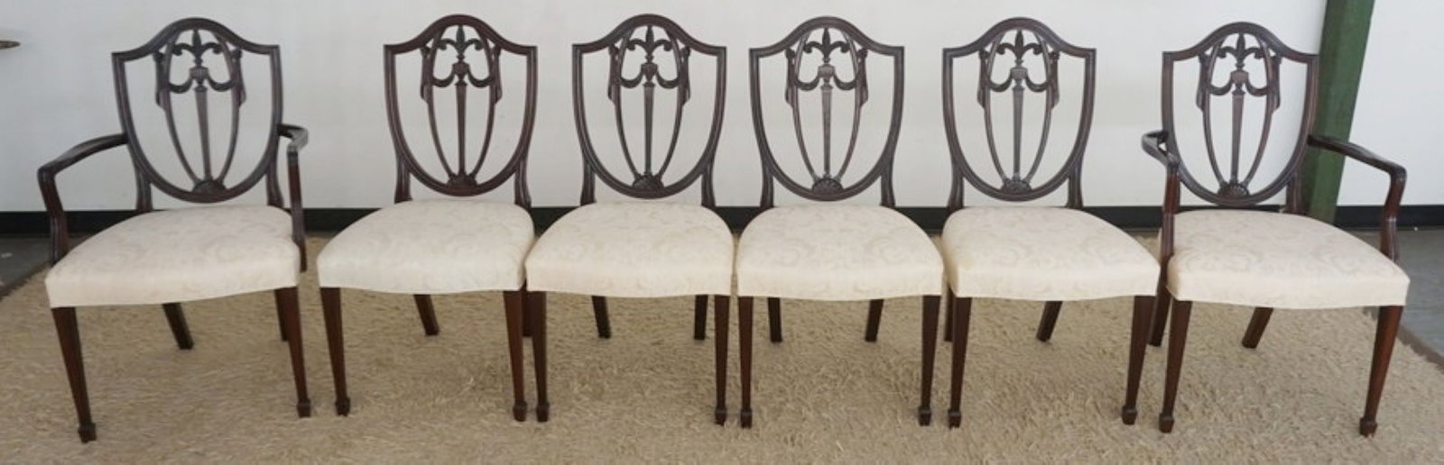 KINDEL MAHOGANY SHEILD BACK CHAIRS (1 of 5)