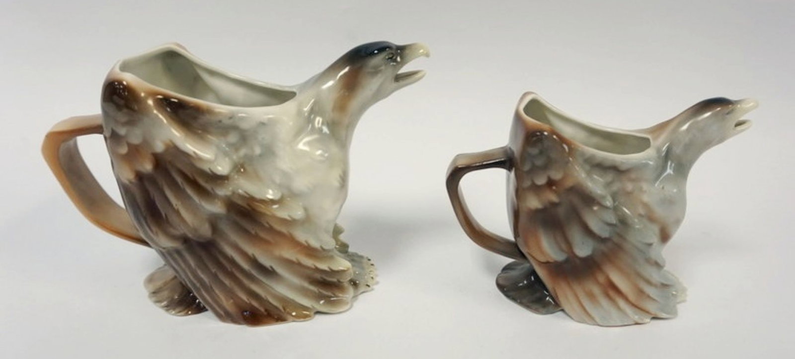 ROYAL BAYREUTH EAGLE: ROYAL BAYREUTH EAGLE CREAMERS, LARGEST APPROXIMATELY 5 IN HIGH