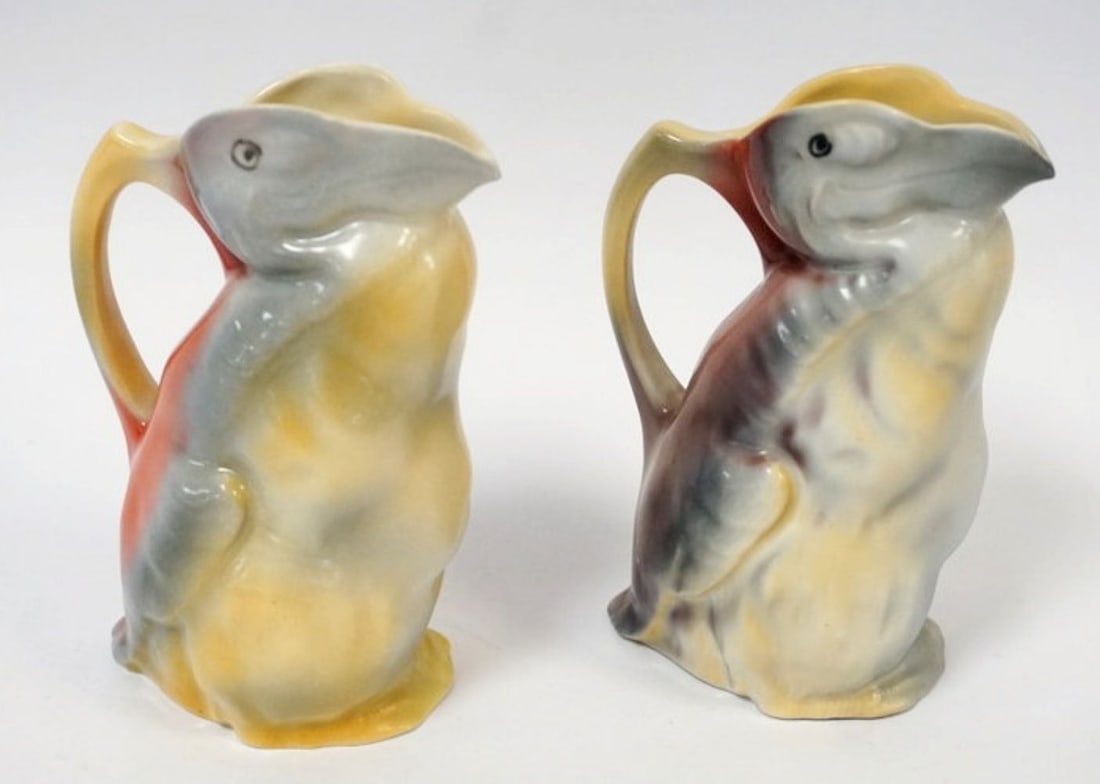 ROYAL BAYREUTH BIRD: ROYAL BAYREUTH BIRD CREAMERS, APPROXIMATELY 5 IN HIGH