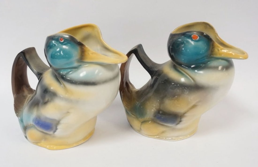 ROYAL BAYREUTH DUCK: ROYAL BAYREUTH DUCK PITCHERS, APPROXIMATELY 7 IN HIGH