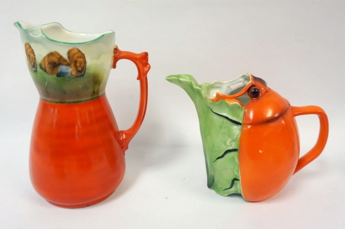 ROYAL BAYREUTH PITCHERS: ROYAL BAYREUTH PITCHERS, TALLEST APPROXIMATELY 9 INH