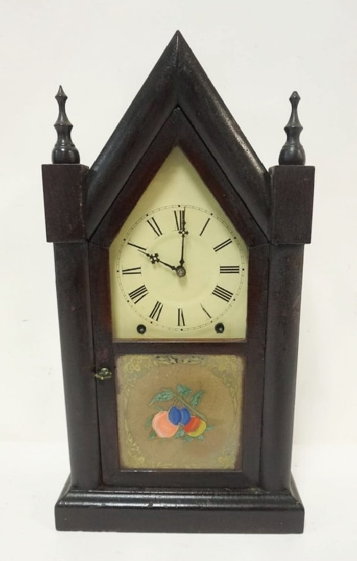 ANSONIA BRASS CO. STEEPLE CLOCK (1 of 3)