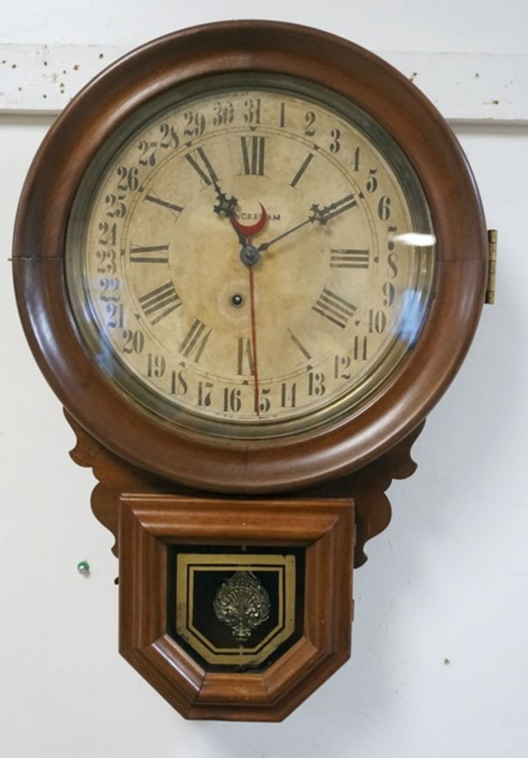 INGRAHAM CALENDAR CLOCK (1 of 3)