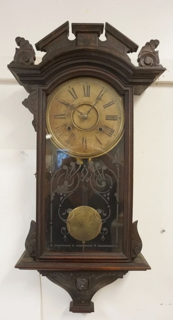 VICTORIAN WALL CLOCK (1 of 3)