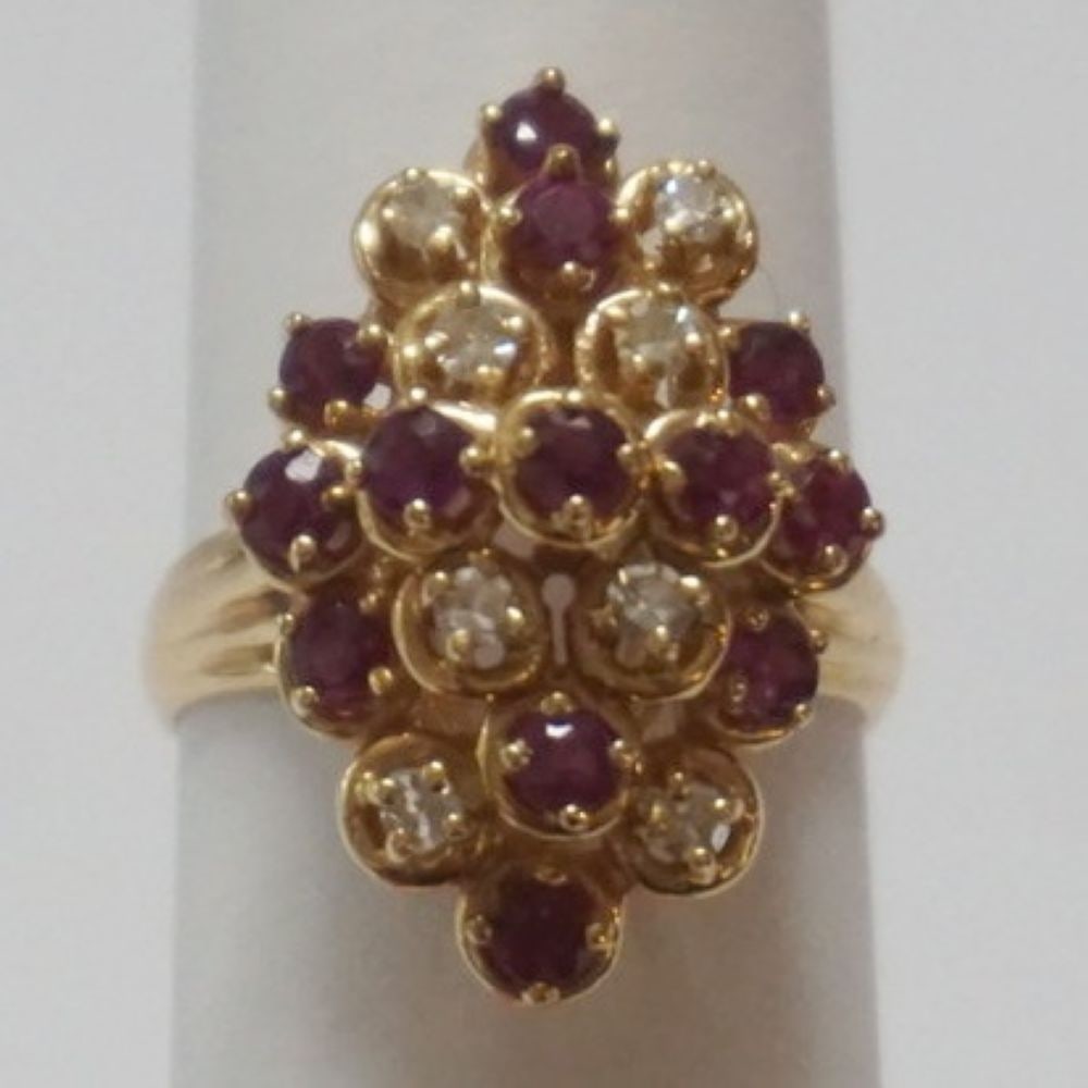 14K LADIES COCKTAIL RING (1 of 4)