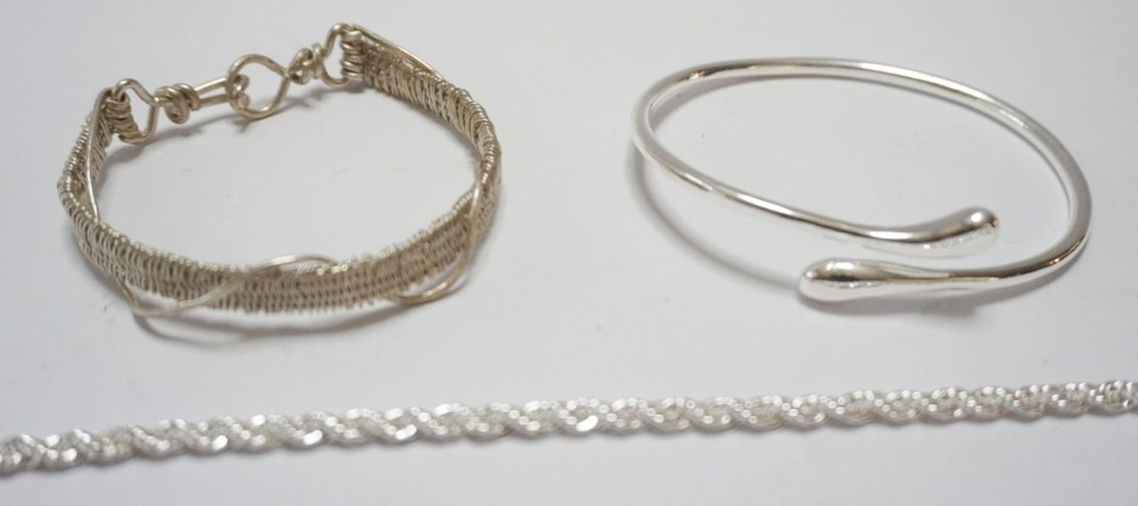 ASSORTED STERLING SILVER BRACELETS - 2