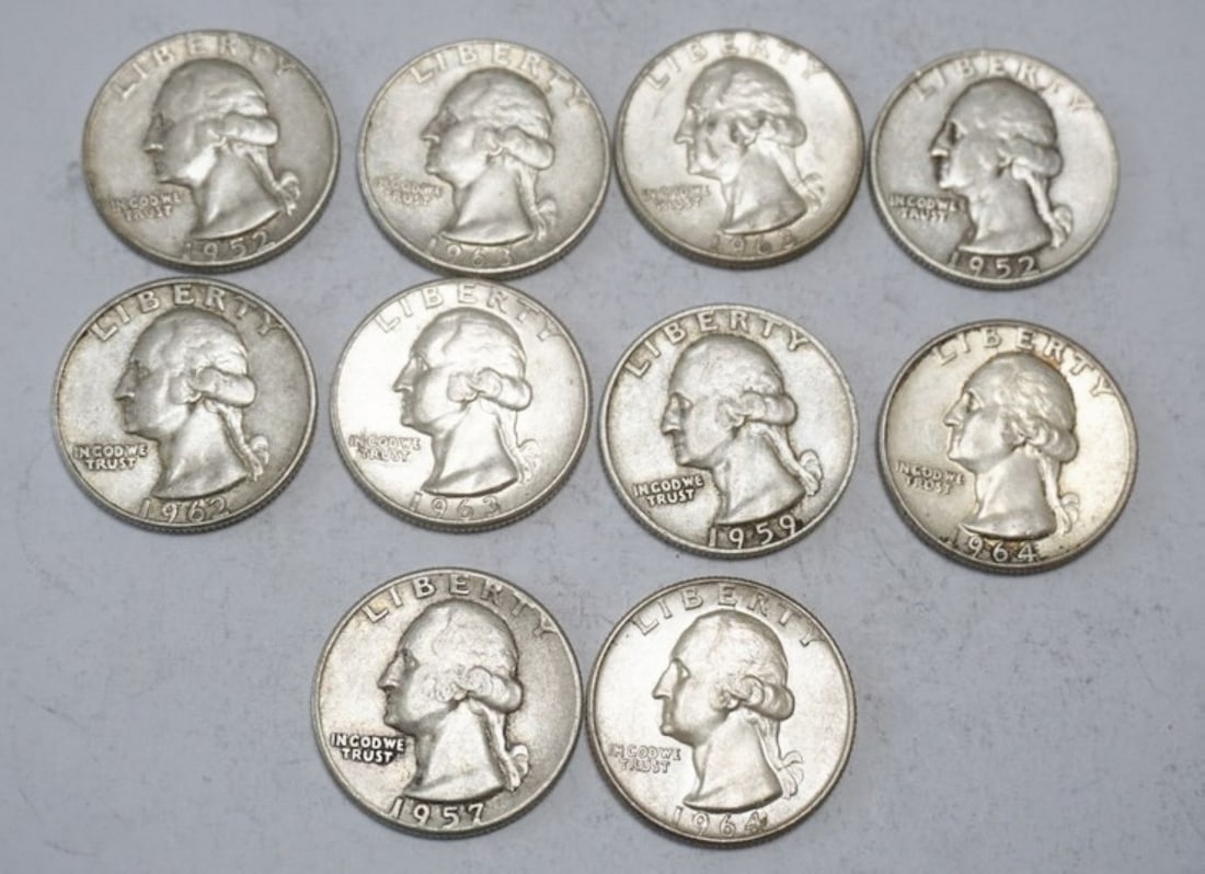 ASSORTED WASHINGTON SILVER QUARTERS (1 of 2)