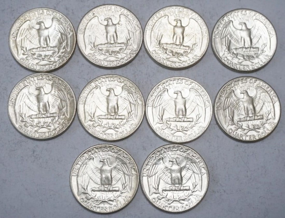 ASSORTED WASHINGTON SILVER QUARTERS - 2