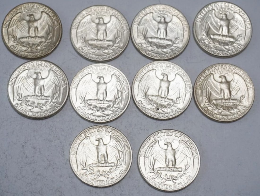 ASSORTED WASHINGTON SILVER QUARTERS - 2