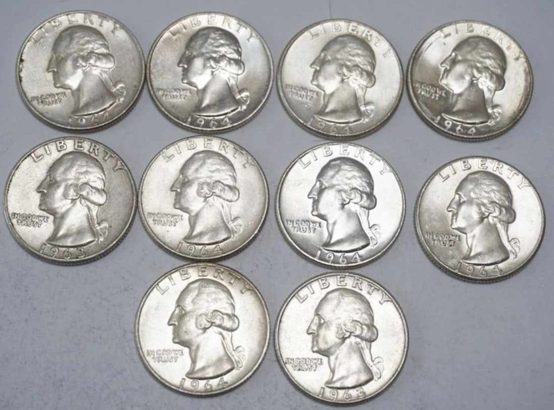 ASSORTED WASHINGTON SILVER QUARTERS (1 of 2)