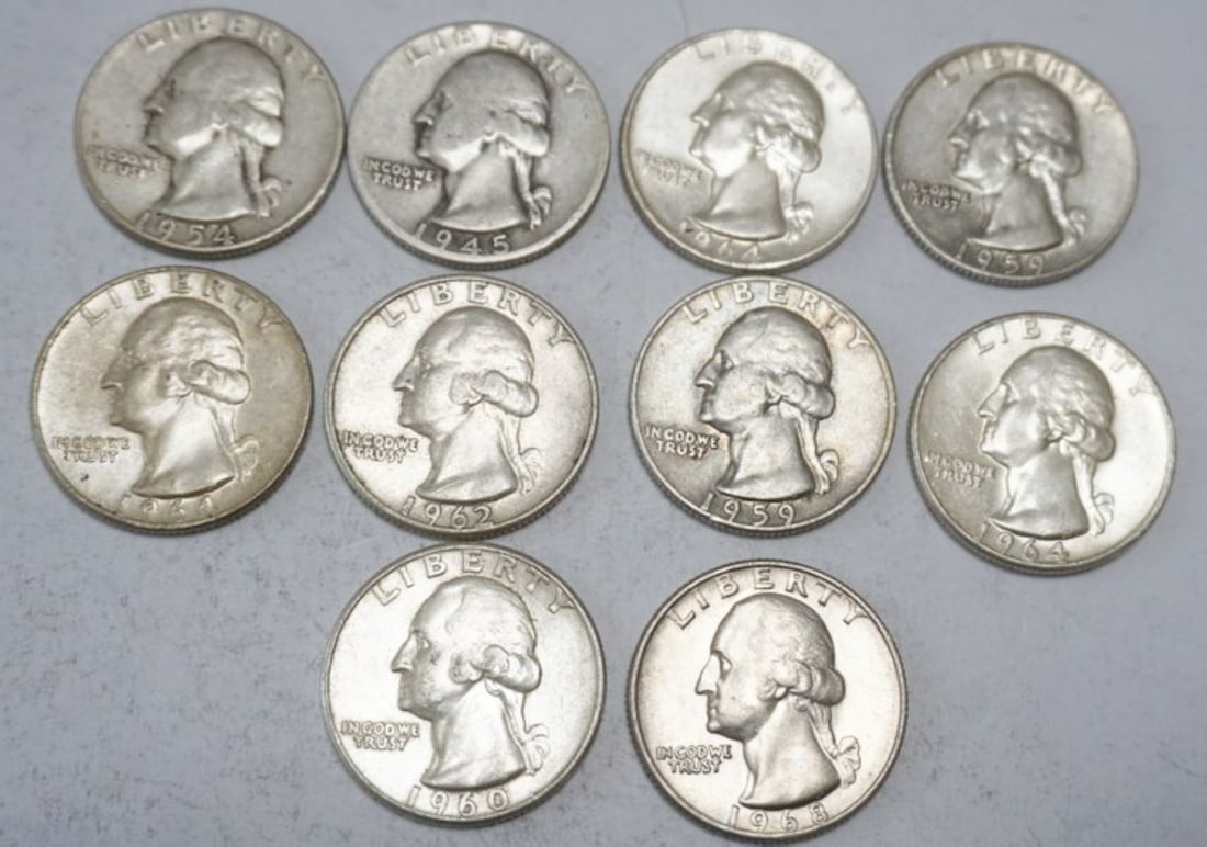 ASSORTED WASHINGTON SILVER QUARTERS (1 of 2)