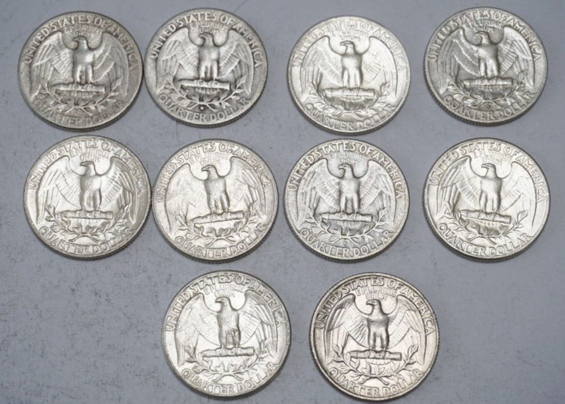 ASSORTED WASHINGTON SILVER QUARTERS - 2