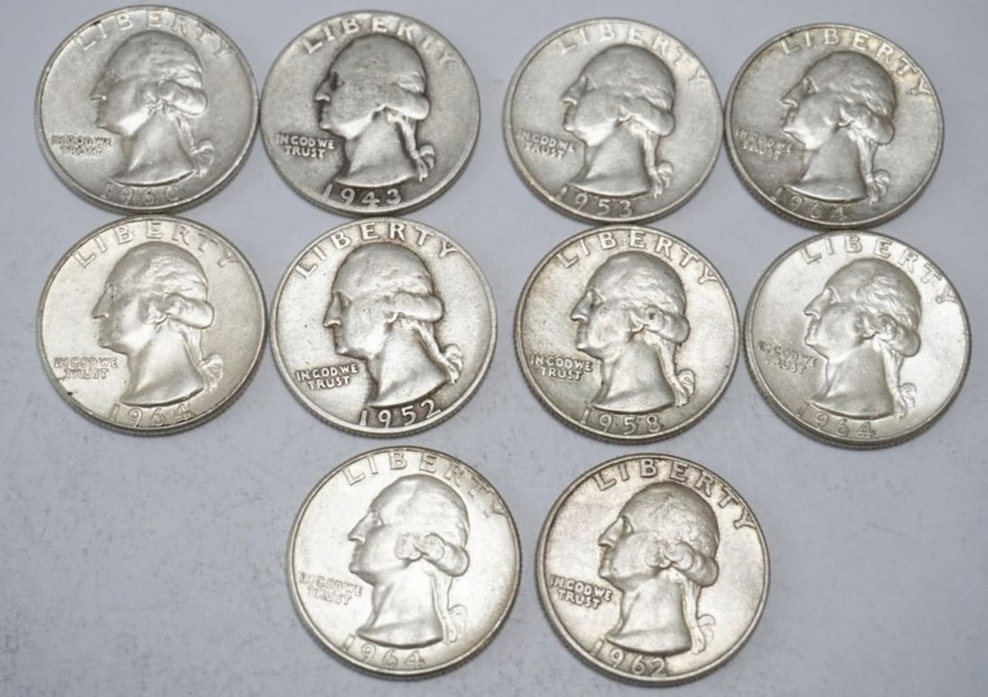ASSORTED WASHINGTON SILVER QUARTERS (1 of 2)