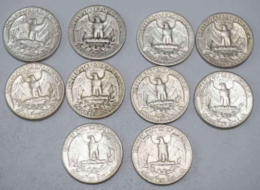 ASSORTED WASHINGTON SILVER QUARTERS - 2