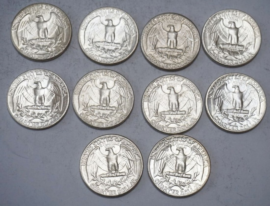 ASSORTED WASHINGTON SILVER QUARTERS - 2