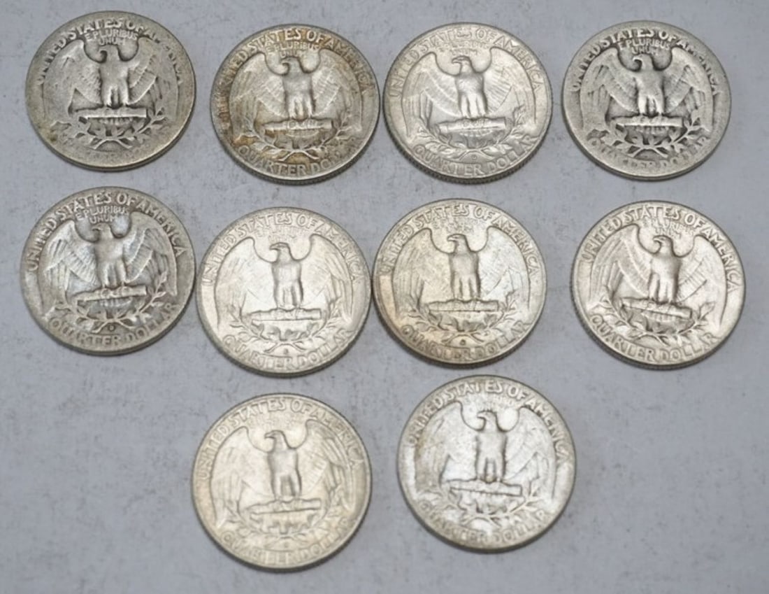 ASSORTED WASHINGTON SILVER QUARTERS - 2