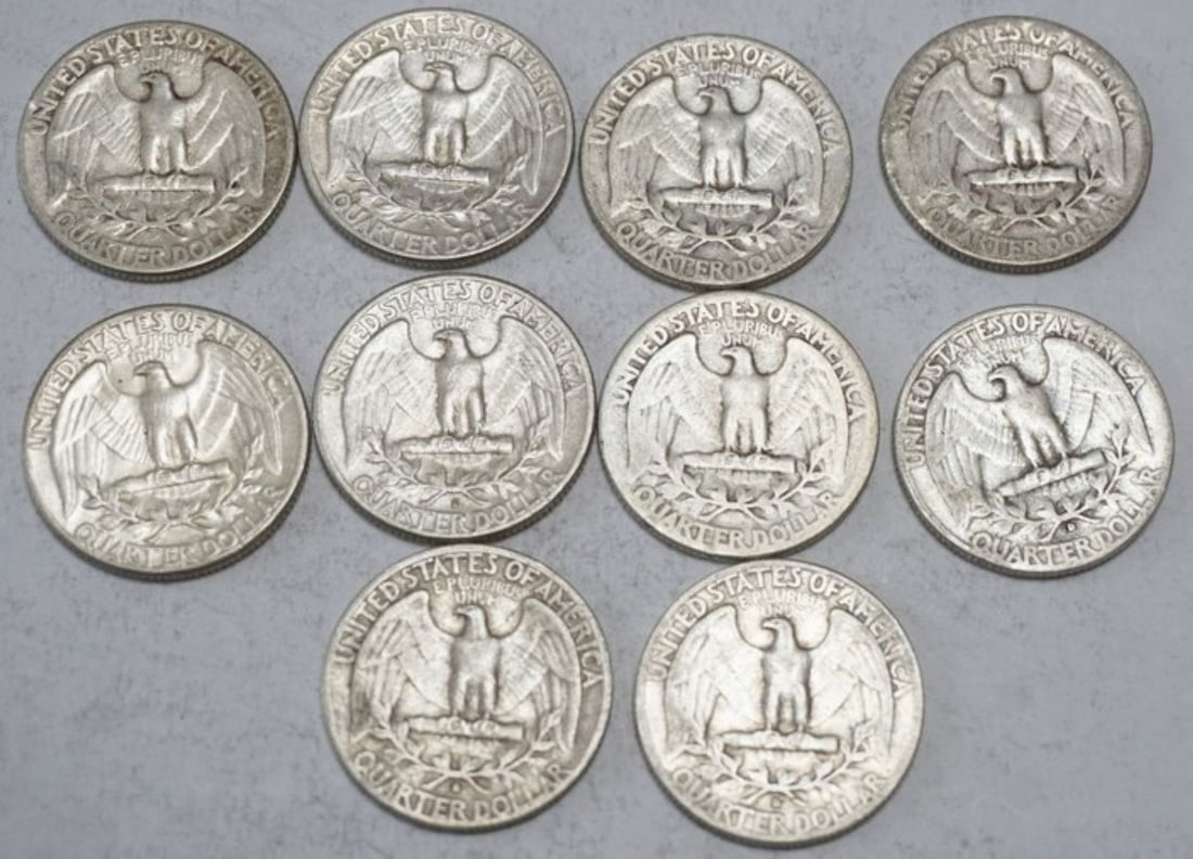 ASSORTED WASHINGTON SILVER QUARTERS - 2
