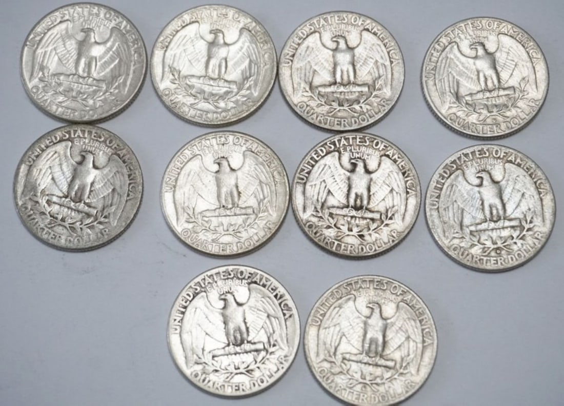ASSORTED WASHINGTON SILVER QUARTERS - 2