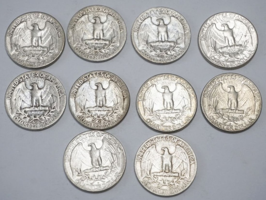 ASSORTED WASHINGTON SILVER QUARTERS - 2