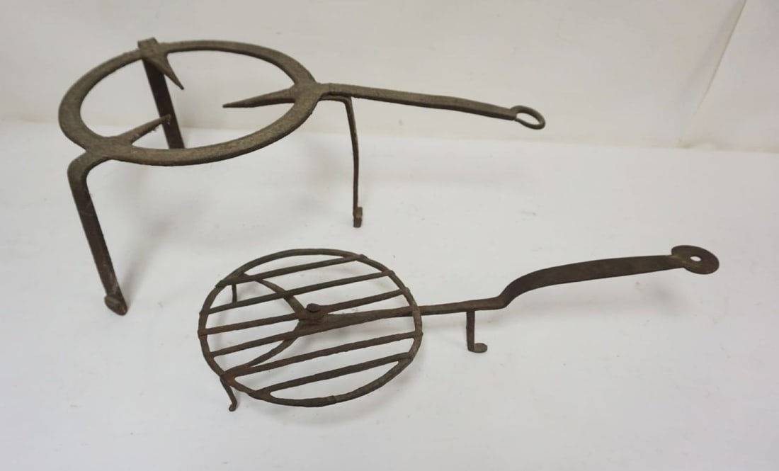 PRIMITIVE WROUGHT IRON FIREPLACE TRIVITS (1 of 3)
