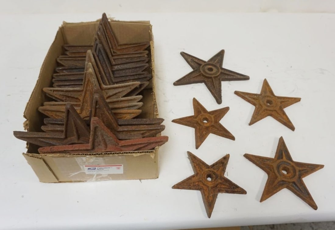 22 CAST IRON STAR ANCHOR PLATES (1 of 3)