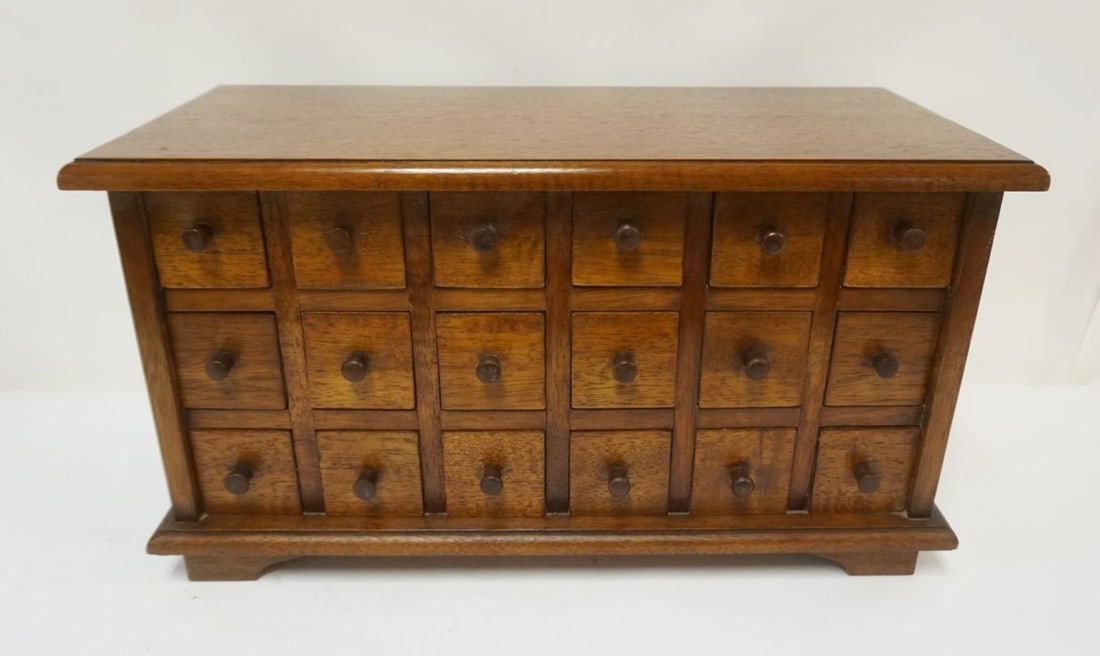 WALNUT 18 DRAWER CABINET (1 of 4)