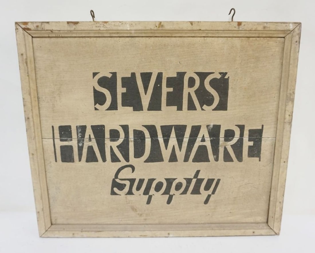 WOOD HARDWARE STORE SIGN (1 of 2)