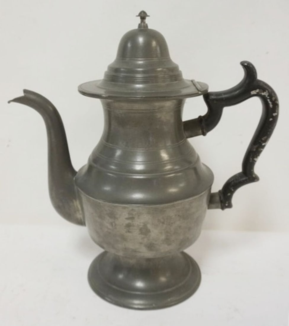 RUFAS DUNHAM PEWTER TEA POT (1 of 5)