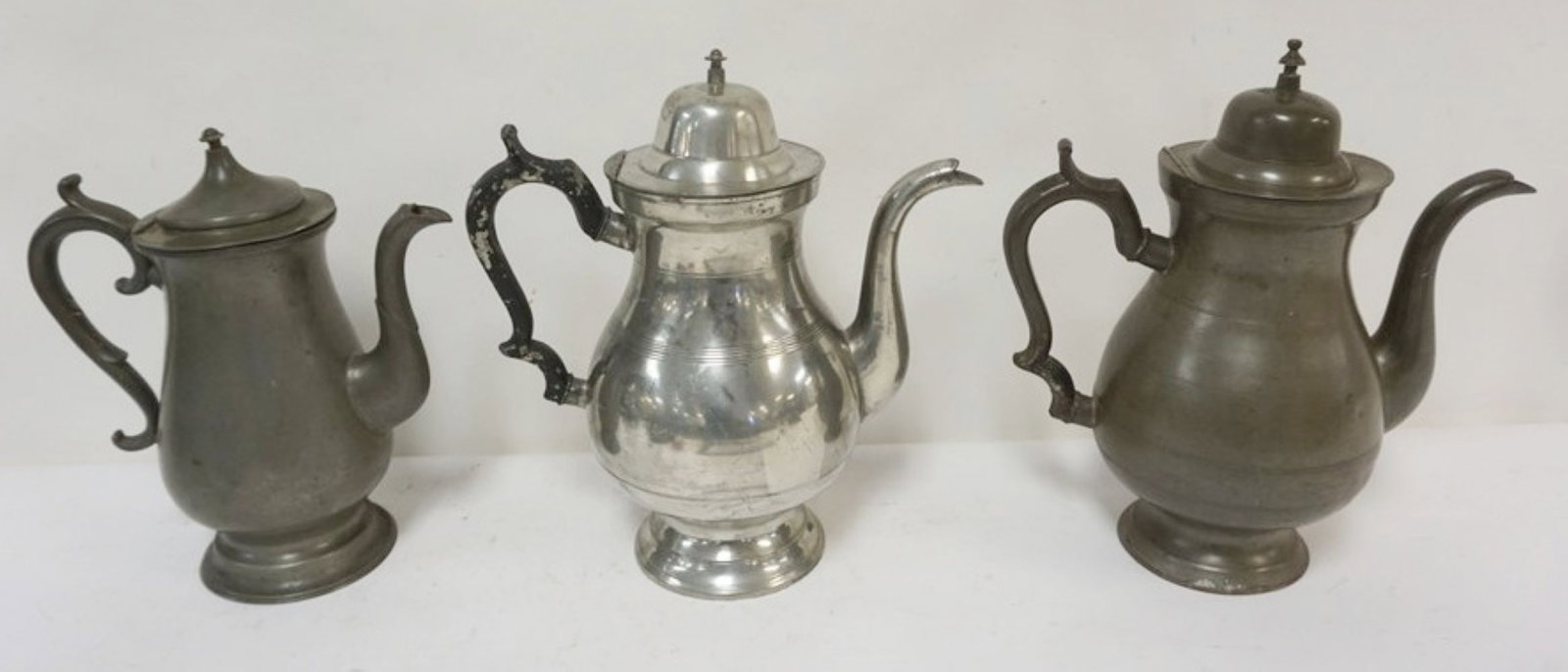 PEWTER TEA POTS (1 of 4)