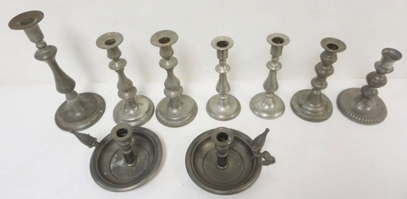 PEWTER CANDLESTICKS - 2