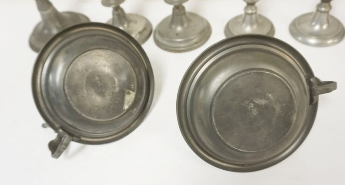 PEWTER CANDLESTICKS - 3