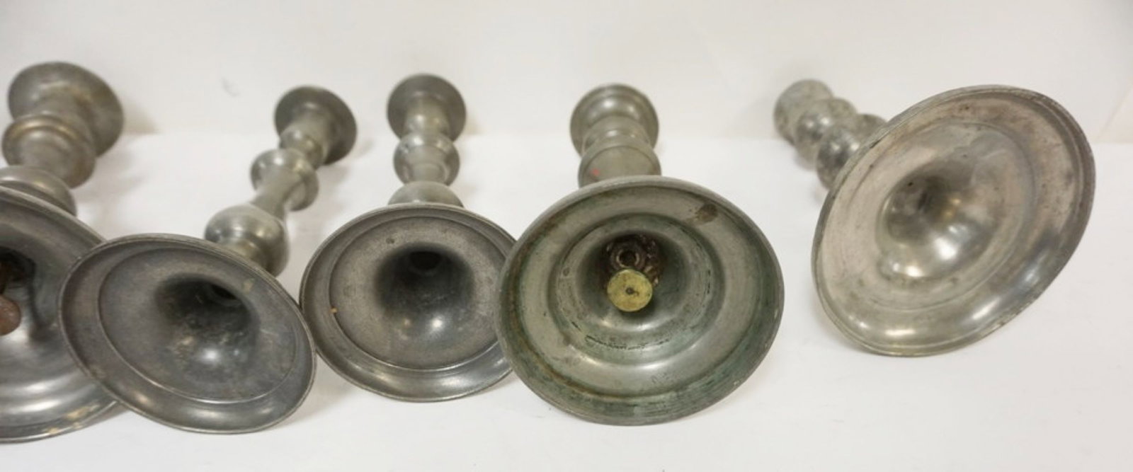 PEWTER CANDLESTICKS - 5