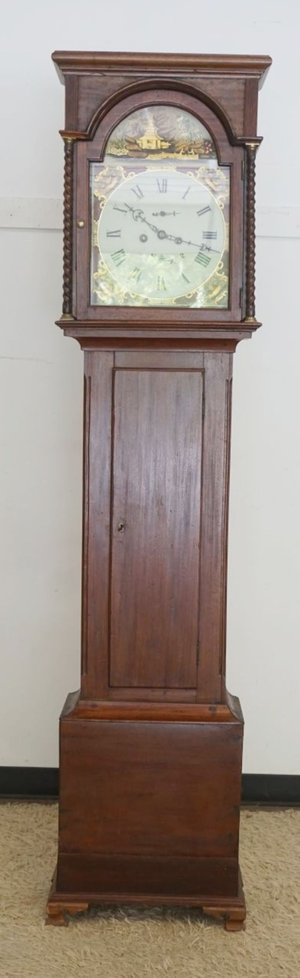 ANTIQUE TALL CASE CLOCK: ANTIQUE TALL CASE CLOCK