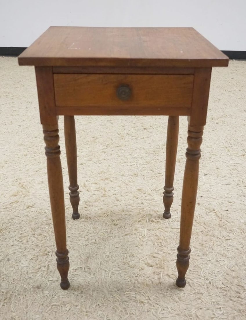 ANTIQUE WALNUT ONE DRAWER STAND (1 of 4)