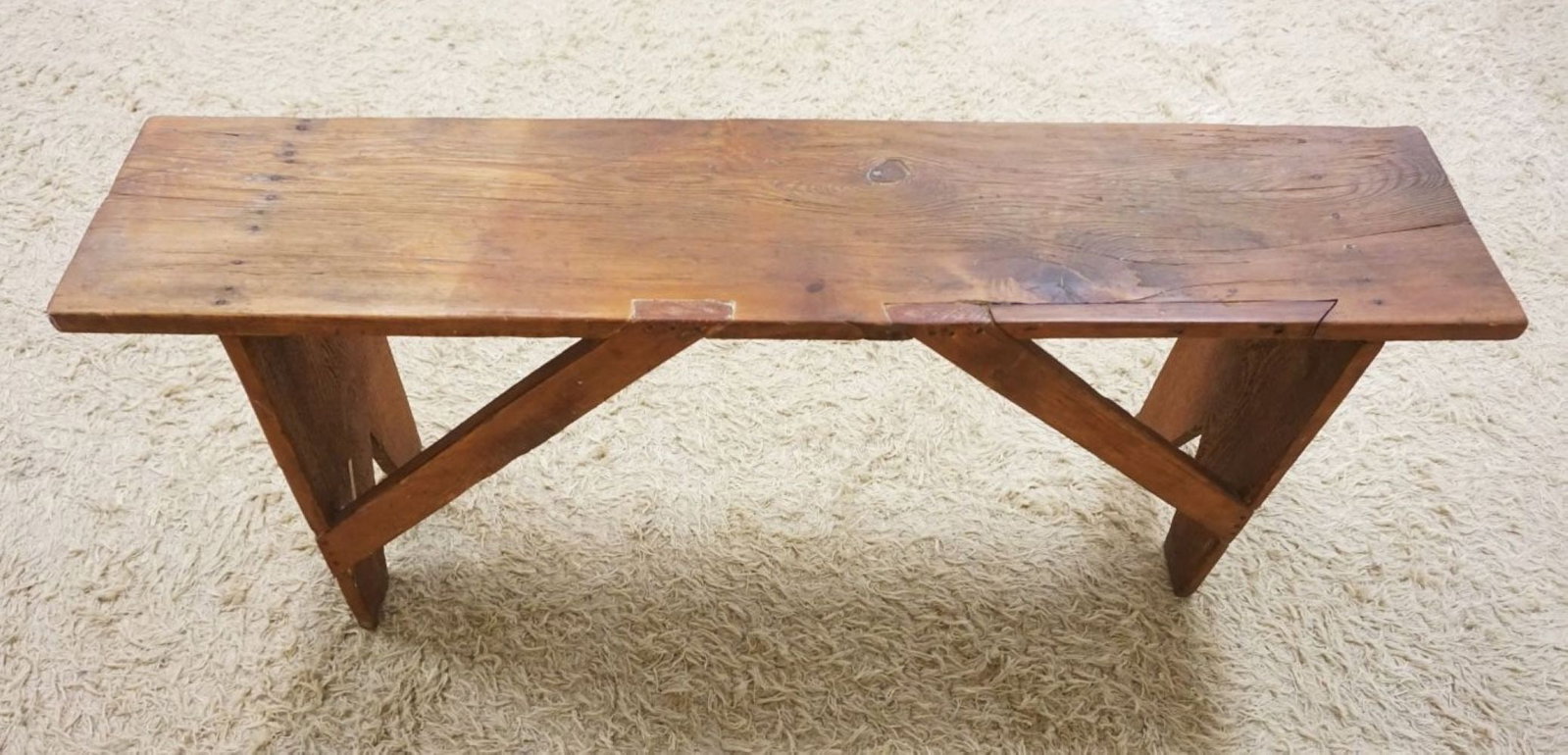 PRIMITIVE PINE BENCH - 4