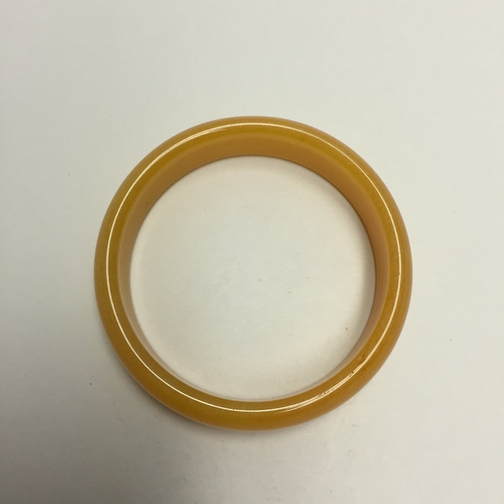 Chinese Carved Yellow Jade Bracelet (1 of 4)